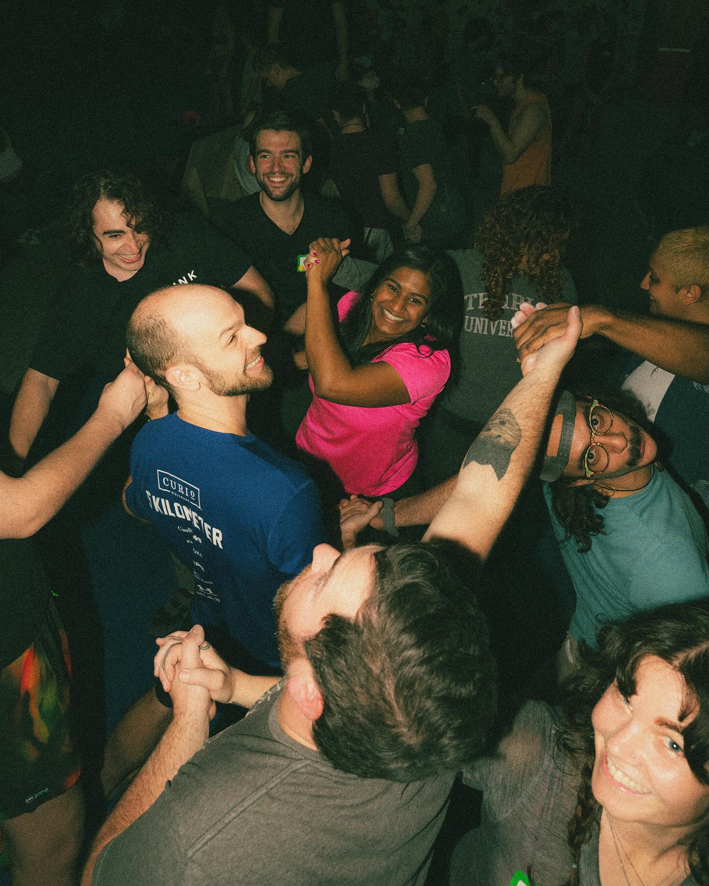 Climbing event crowd